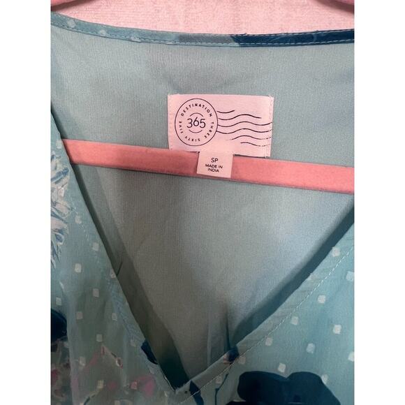 Destination Three Sixty Five 365 Size S/P Teal Floral Maxi Dress - Picture 4 of 5